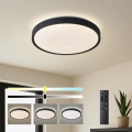 Brilagi - Димируемо таванно LED осветително тяло CORVO LED/72W/230V 3000-6000K, черно, Ø 50 см + дистанционно управление