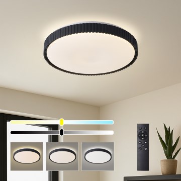 Brilagi - Димируемо таванно LED осветително тяло CORVO LED/72W/230V 3000-6000K, черно, Ø 50 см + дистанционно управление