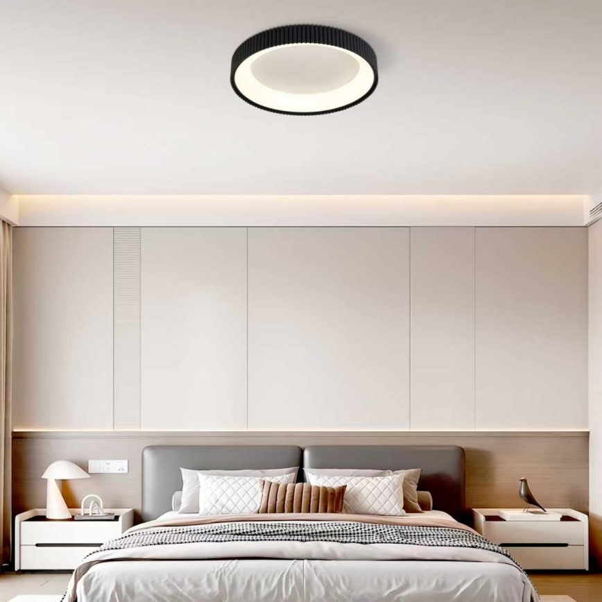Brilagi - Димируемо LED таванно осветително тяло FALCON MODERN LED/54W/230V 3000–6500K Ø 60 см, черно + дистанционно управление