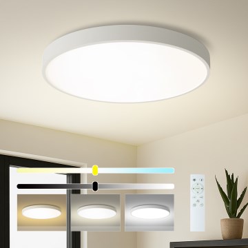Brilagi - димируемо таванно LED осветително тяло POOL SMART LED/100W/230V 3000-6000K Ø 80 см Wi-Fi Tuya бяло + дистанционно управление