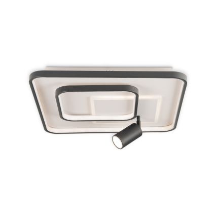 Brilagi - Димируемо таванно осветително тяло UNITY LED/75W/230V + 1xGU10/3W 3000-6000K 50x50 cm бяло/черно + дистанционно управление