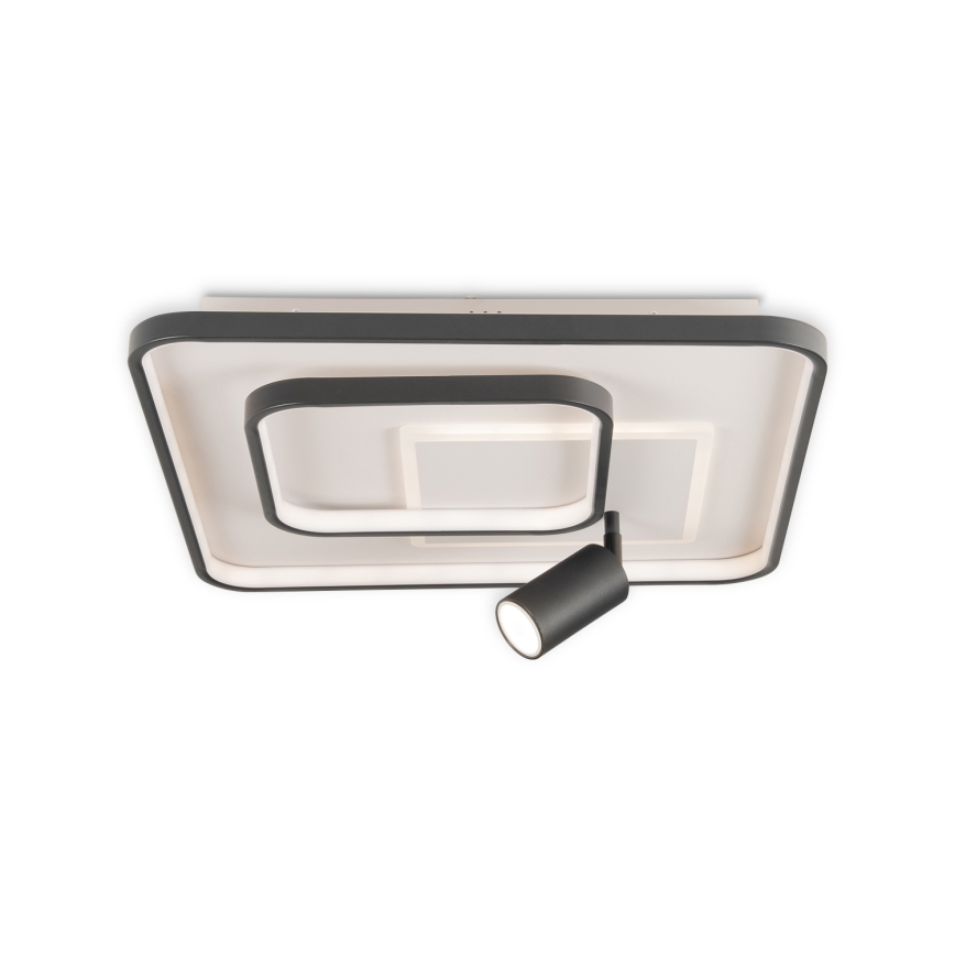 Brilagi - Димируемо таванно осветително тяло UNITY LED/75W/230V + 1xGU10/3W 3000-6000K 50x50 cm бяло/черно + дистанционно управление