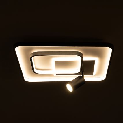 Brilagi - Димируемо таванно осветително тяло UNITY LED/75W/230V + 1xGU10/3W 3000-6000K 50x50 cm бяло/черно + дистанционно управление