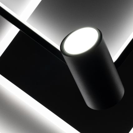 Brilagi - Димируемо таванно осветително тяло UNITY LED/75W/230V + 1xGU10/3W 3000-6000K 50x50 cm бяло/черно + дистанционно управление