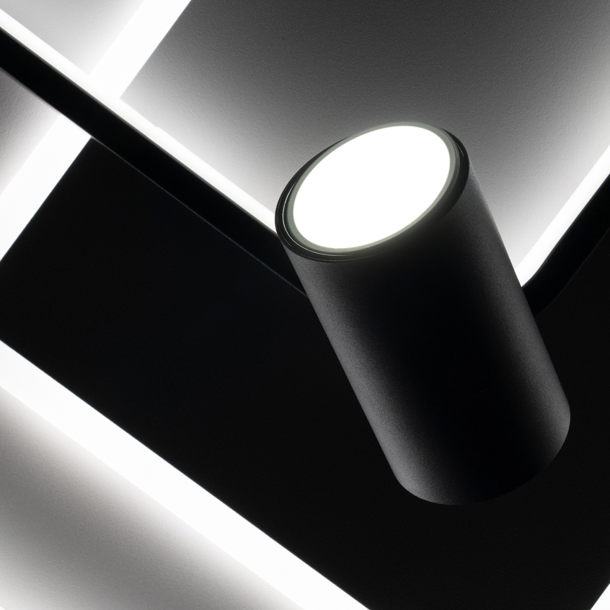 Brilagi - Димируемо таванно осветително тяло UNITY LED/75W/230V + 1xGU10/3W 3000-6000K 50x50 cm бяло/черно + дистанционно управление