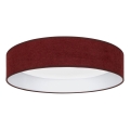 Brilagi - Димируемо таванно LED осветително тяло VELVET SMARTIX STARS LED/36W/230V 3000-6000K диаметър 55 см бордо Wi-Fi Tuya Beacon + дистанционно управление