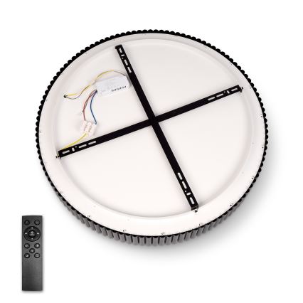 Brilagi - LED таванно осветително тяло FALCON MODERN с димиране, LED/54W/230V, 3000-6500K, диаметър 60 см, черно + дистанционно управление