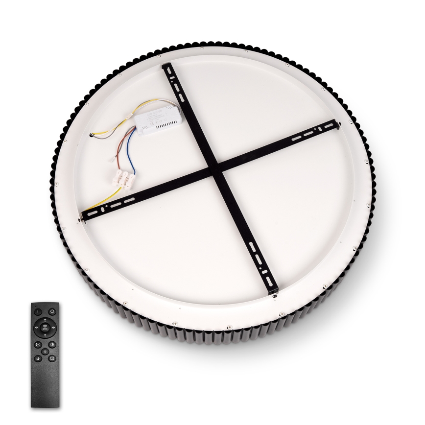 Brilagi - LED таванно осветително тяло FALCON MODERN с димиране, LED/54W/230V, 3000-6500K, диаметър 60 см, черно + дистанционно управление