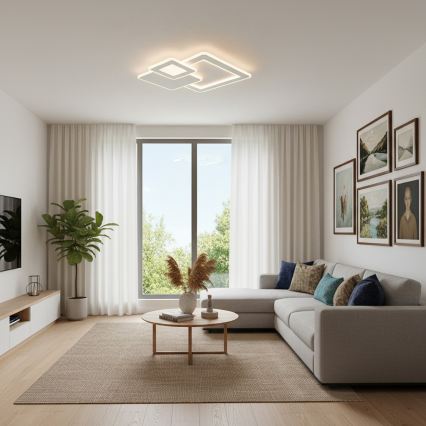 Brilagi - LED димируемо таванно осветително тяло MODERN LED/93W/230V 3000-6000K 48,5x48,5 cm + дистанционно управление