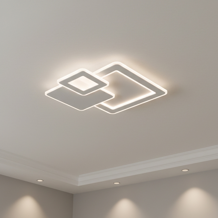 Brilagi - LED димируемо таванно осветително тяло MODERN LED/93W/230V 3000-6000K 48,5x48,5 cm + дистанционно управление