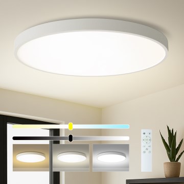 Brilagi - димируемо таванно осветително тяло POOL SMART LED/180W/230V 3000-6000K Ø 120 см Wi-Fi Tuya бяло + дистанционно управление