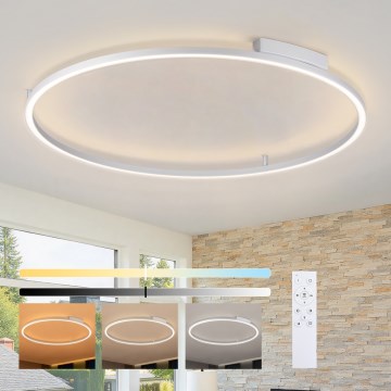 Brilagi - Димируемо таванно осветително тяло PORTOFINO LED/85W/230V 3000-6000K Ø 120 см, сребристо + дистанционно управление