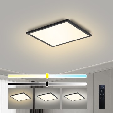 Brilagi - димируемо таванно осветително тяло SLIMFRAME LED/25W/230V 30x30 cm 3000-6000K черно + дистанционно управление