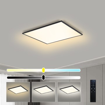 Brilagi - Димируемо таванно осветително тяло SLIMFRAME LED/36W/230V 45x45 см 3000-6000K черен + дистанционно управление