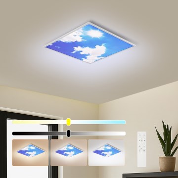Brilagi - Димируемо таванно осветително тяло SLIMFRAME LED/58W/230V 60x60 см 3000-6000K сребрист/син + дистанционно управление