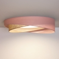 BRILAGI - димируемо таванно осветително тяло VELVET TWIST LED/36W/230V 3000-6000K Ø 65 cm Wi-Fi Tuya Beacon розово/бежово + дистанционно управление