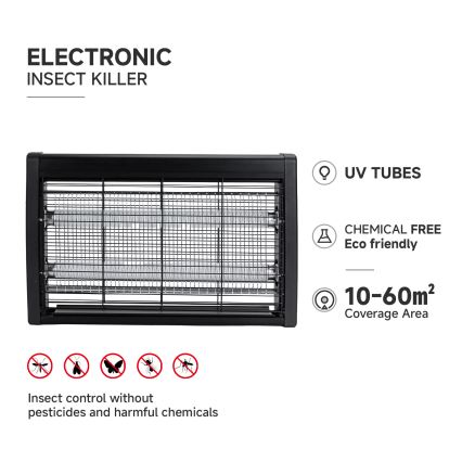 Brilagi - Електрически капан за насекоми 2xUV/10W/230V 60 m2