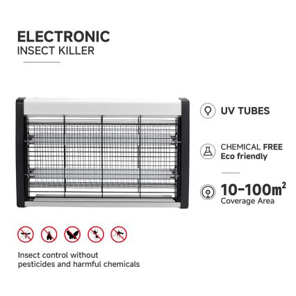 Brilagi - Електрически капан за насекоми 2xUV/20W/230V 100 m2