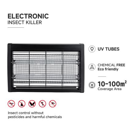 Brilagi - Електрически капан за насекоми 2xUV/20W/230V 100 m2