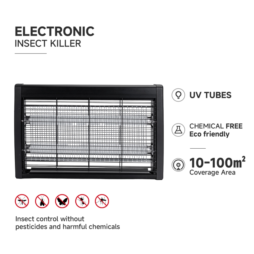 Brilagi - Електрически капан за насекоми 2xUV/20W/230V 100 m2