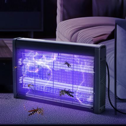 Brilagi - Електрически капан за насекоми 2xUV/10W/230V 60 m2 черен