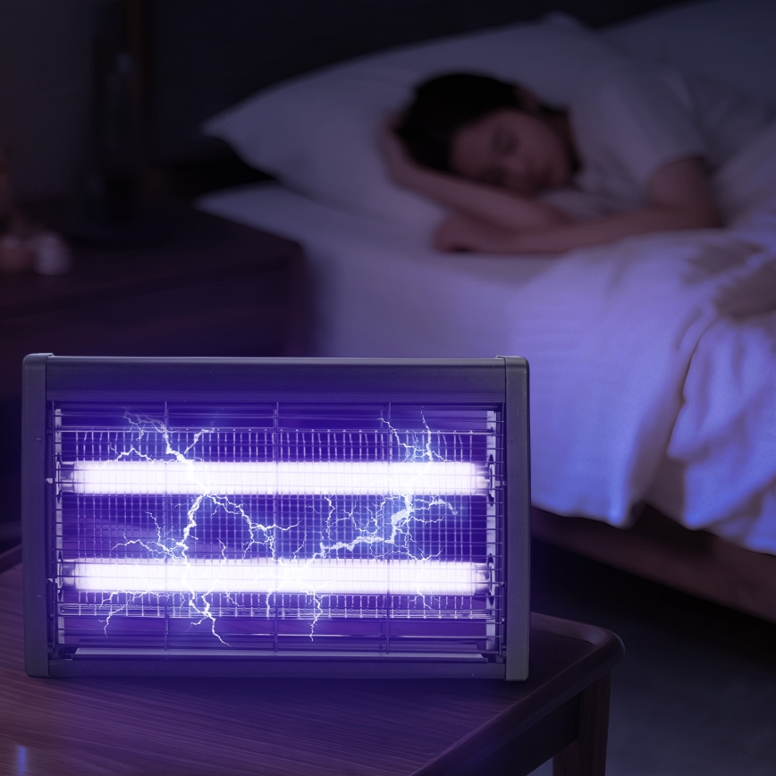 Brilagi - Електрически капан за насекоми 2xUV/10W/230V 60 m2 черен