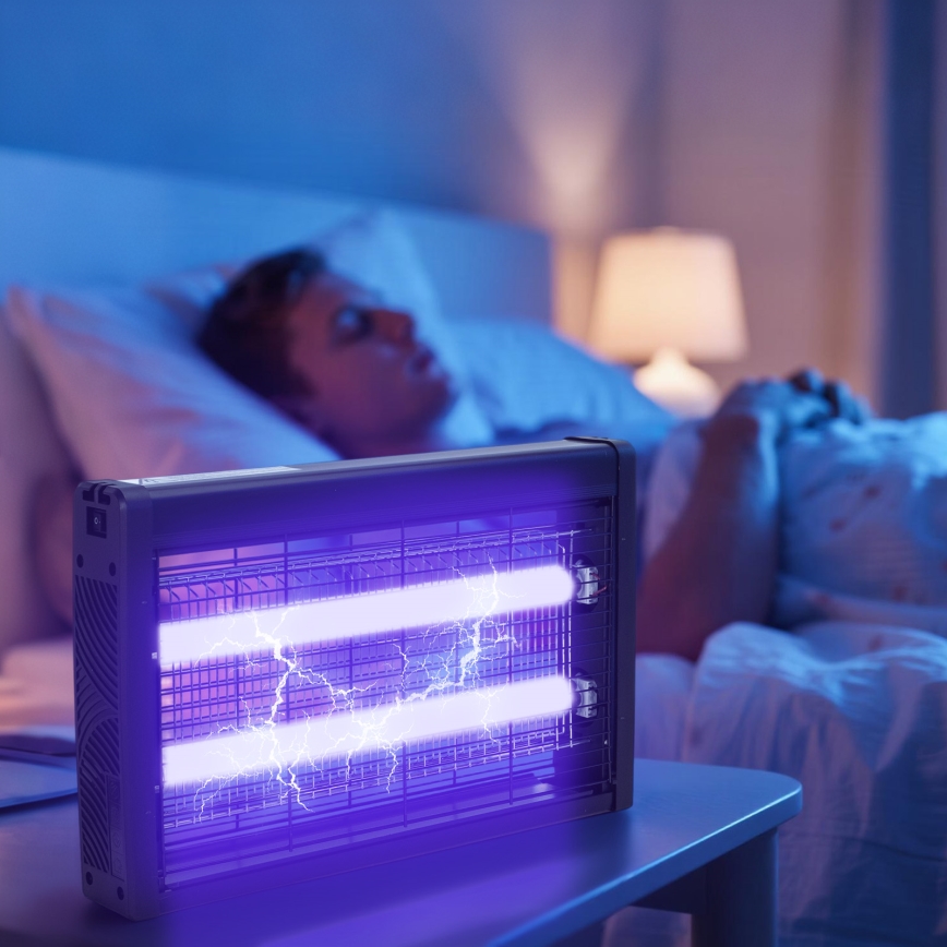 Brilagi - Електрически капан за насекоми 2xUV/18W/230V 100 m2 черен