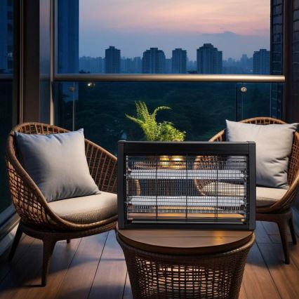 Brilagi - Електрически капан за насекоми 2xUV/18W/230V 100 m2 черен