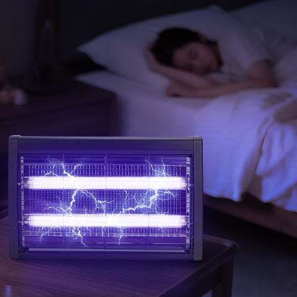 Brilagi - Електрически капан за насекоми 2xUV/18W/230V 100 m2 черен