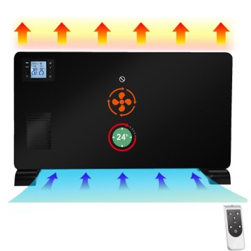 Brilagi - Електрически конвекторен нагревател 1000/1300/2300W LCD/timer/TURBO/термостат черен + д.у.