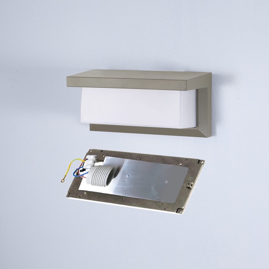 Brilagi - Екстериорен аплик BRICKY 1xE27/60W/230V сив IP54