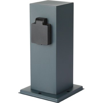 Brilagi - Екстериорен стълб с контакти PILLAR 1Z SCHUKO 230V IP44 антрацит