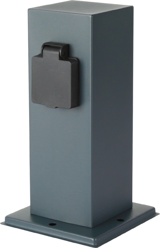 Brilagi - Екстериорен стълб с контакти PILLAR 1Z SCHUKO 230V IP44 антрацит