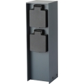 Brilagi - Екстериорен стълб с контакти PILLAR 2Z SCHUKO 230V IP44 антрацит