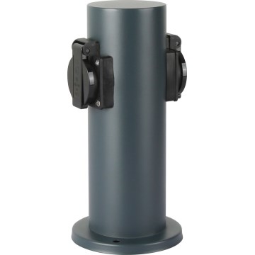 Brilagi - Екстериорен стълб с контакти PILLAR 2Z SCHUKO 230V IP44 антрацит