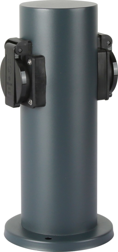 Brilagi - Екстериорен стълб с контакти PILLAR 2Z SCHUKO 230V IP44 антрацит