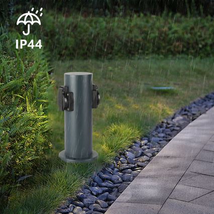 Brilagi - Екстериорен стълб с контакти PILLAR 2Z SCHUKO 230V IP44 антрацит