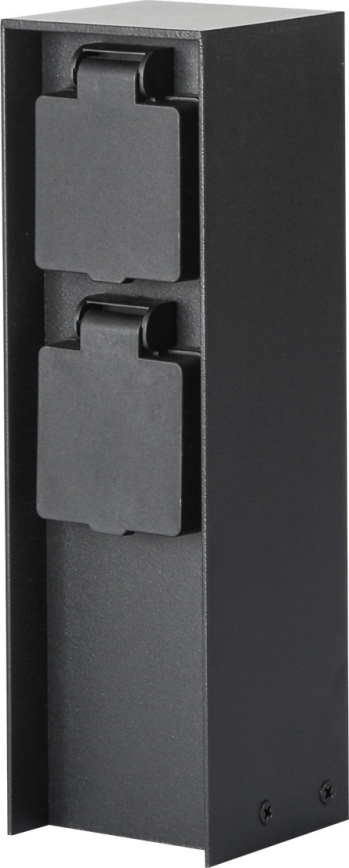 Brilagi - Екстериорен стълб с контакти PILLAR 2Z SCHUKO 230V IP44 черен