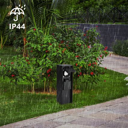 Brilagi - Екстериорен стълб с контакти PILLAR 2Z SCHUKO 230V IP44 черен