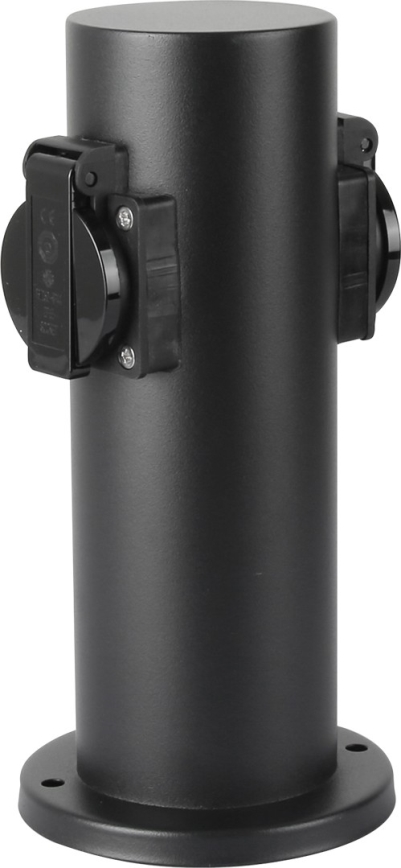 Brilagi - Екстериорен стълб с контакти PILLAR 2Z SCHUKO 230V IP44 черен