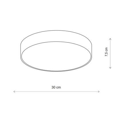 Brilagi - Екстериорна лампа за таван със сензор CLARE 2xE27/48W/230V Ø 30 см IP54 бежов