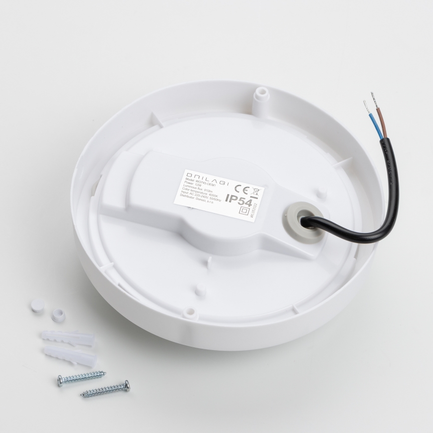 Brilagi - Екстериорна LED лампа за таван LED/13W/230V Ø 17 см IP54