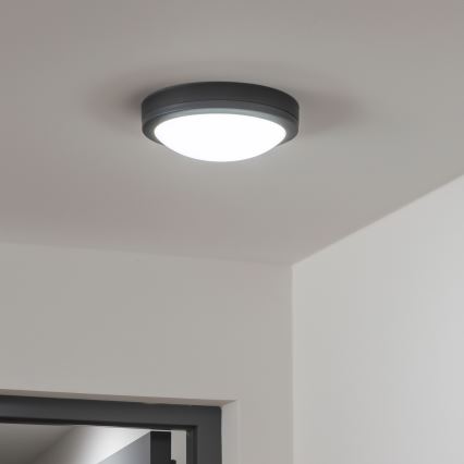 Brilagi - Екстериорна LED лампа за таван LED/20W/230V Ø 23 см IP54 антрацит