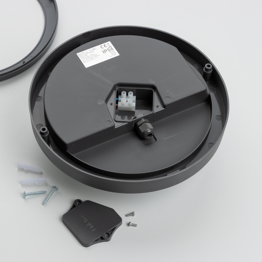 Brilagi - Екстериорна LED лампа за таван LED/20W/230V Ø 23 см IP54 антрацит