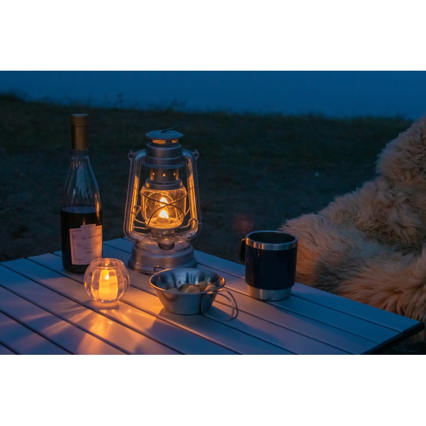Brilagi - Газова лампа LANTERN 24,5 см сребрист