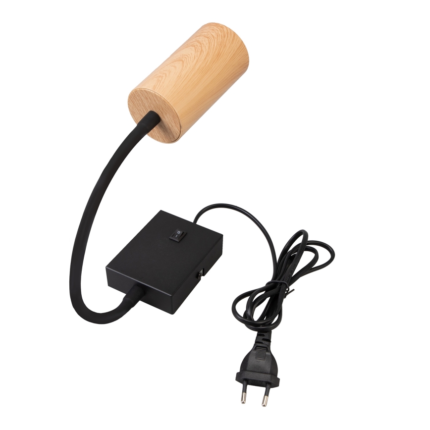 Brilagi - Гъвкав аплик SELE 1xGU10/30W/230V черен/дъбов декор