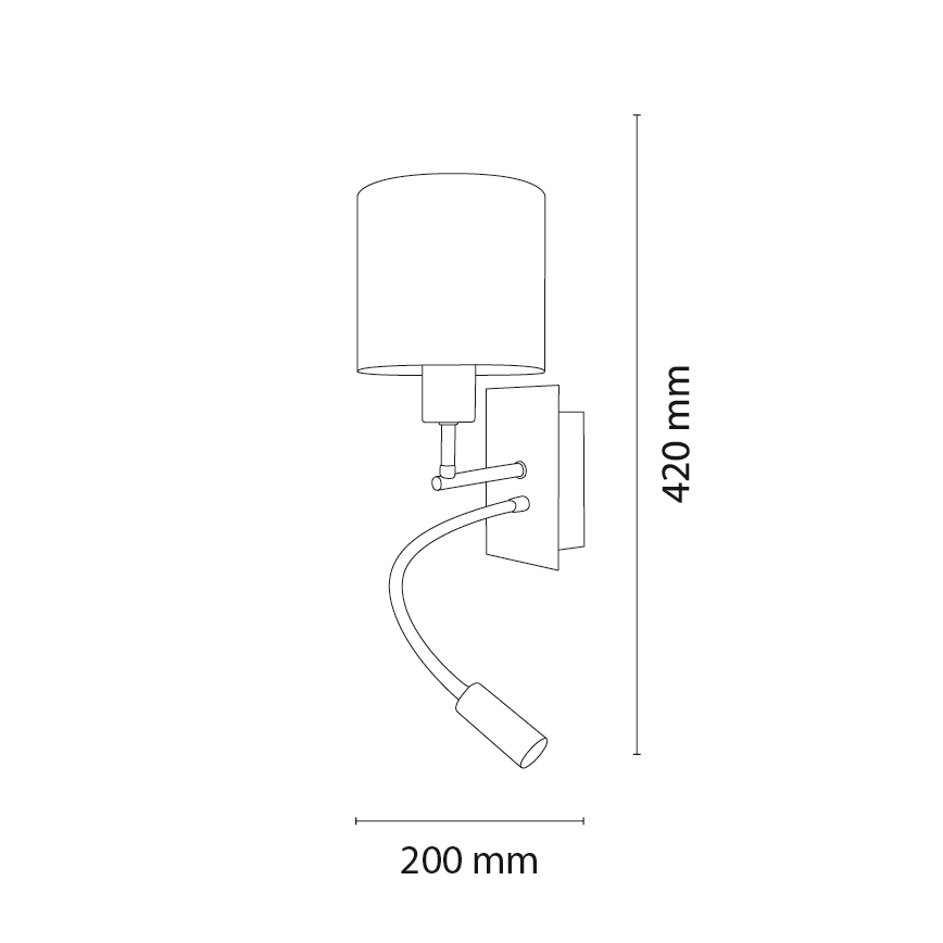Brilagi - LED детска гъвкава стенна лампа BOBO 1xE27/25W/230V + LED/3W матов хром/бяла/синя/мечета