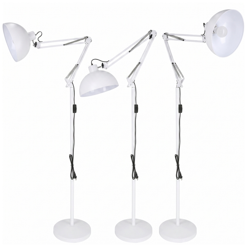 Brilagi - Гъвкава подова лампа TASKER 1xE27/60W/230V 157 cm бяла