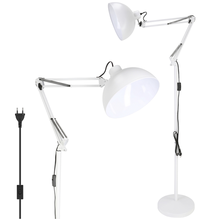 Brilagi - Гъвкава подова лампа TASKER 1xE27/60W/230V 157 cm бяла