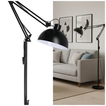 Brilagi - Гъвкава подова лампа TASKER 1xE27/60W/230V 157 cm черна